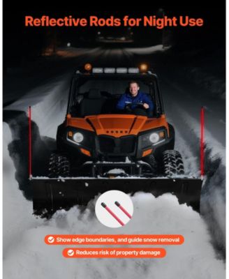 Snow Plow Blade Kit, 43"-60" Adjustable Width, Universal ATV/UTV Mount, Rubber Flaps, Heavy-Duty Steel