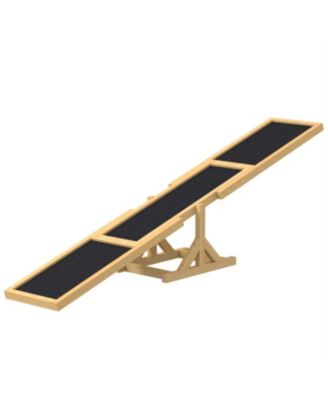 Wooden Dog  Agility Seesaw for Outdoor in Yellow
