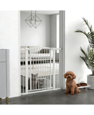 Extra Wide Walk Through Dog Gate in White