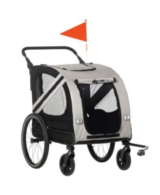 Dog Stroller Bicycle Carrier with 2 Wheels in Black