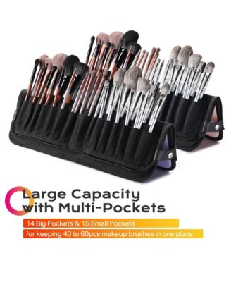 Makeup Brush Holder Bag Foldable Cosmetic Case ForgetMeNot 2 Pack