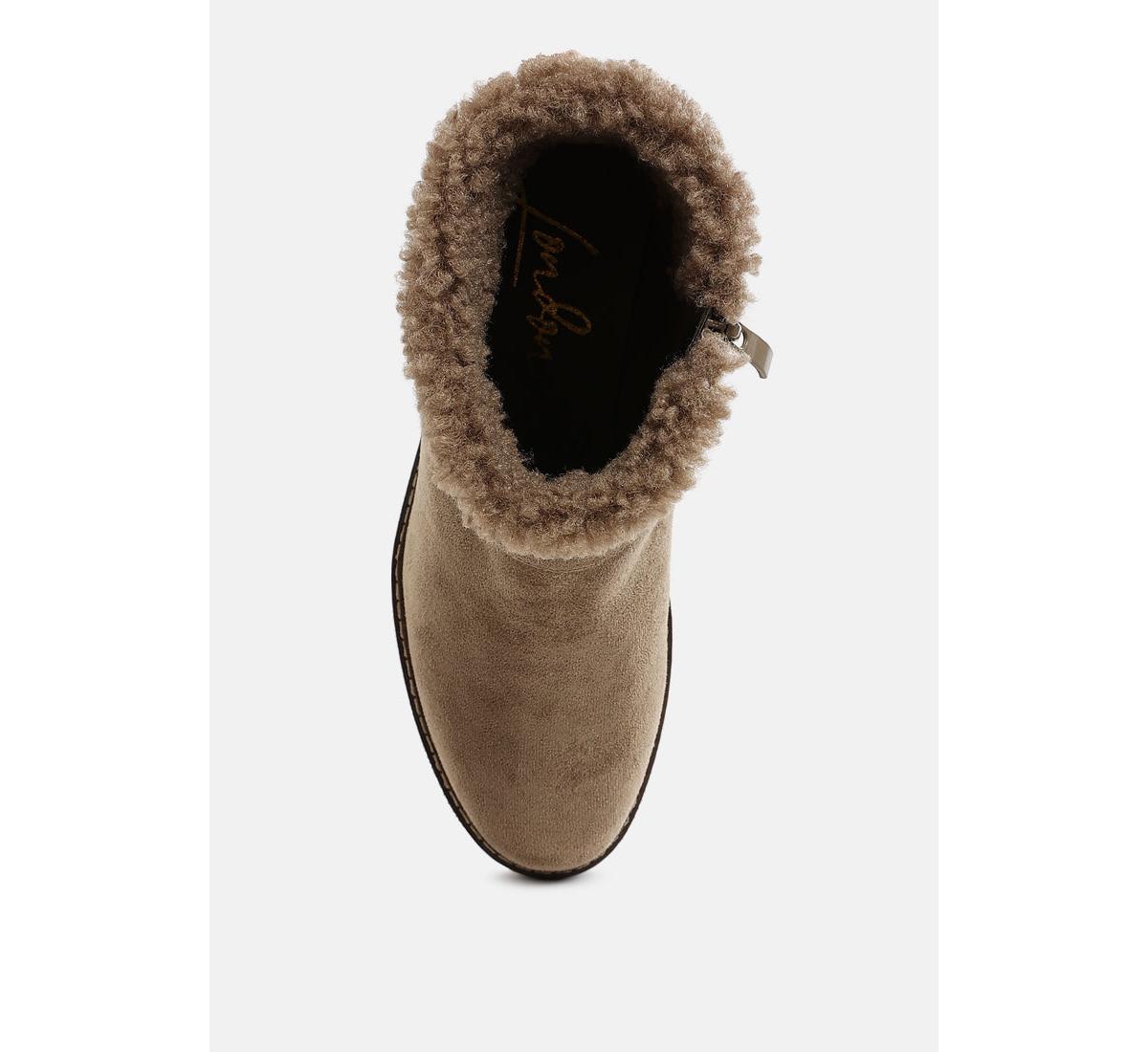 Big horn Faux Fur Harness Boots