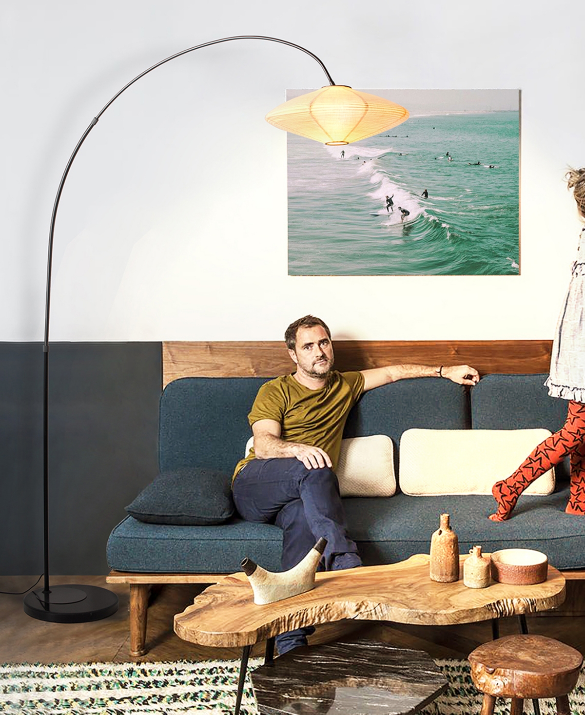 Nova of California Roswell One Light Arc 68" Floor Lamp