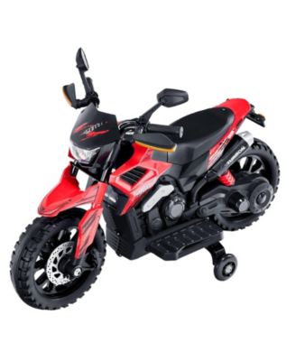 12V Kids Electric Motorcycle with Detachable Training Wheels