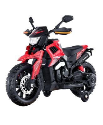 12V Kids Electric Motorcycle with Detachable Training Wheels