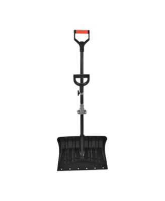 Snow Shovel, 18" Wide Plastic Blade, Assist D-Handle, Non-Slip Grip, Lightweight Driveway Snow Shovel