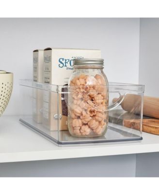 iDesign Plastic Kitchen Cabinet Storage Bins - Set of 2 - Clear