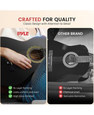 34" 6-String Classic Guitar with Digital Tuner and Accessory Kit (Black