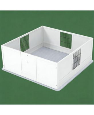Dog Box with Washable Pad for Dogs in White