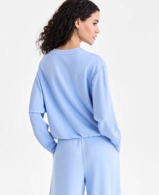 Women's Off-Duty Long-Sleeve Bubble-Hem Sweatshirt