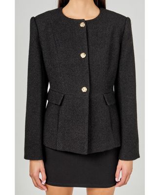 Women's Round Neck Blazer