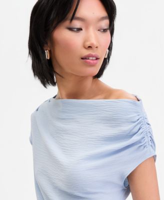 Women's Short Sleeve Asymmetric Blouse