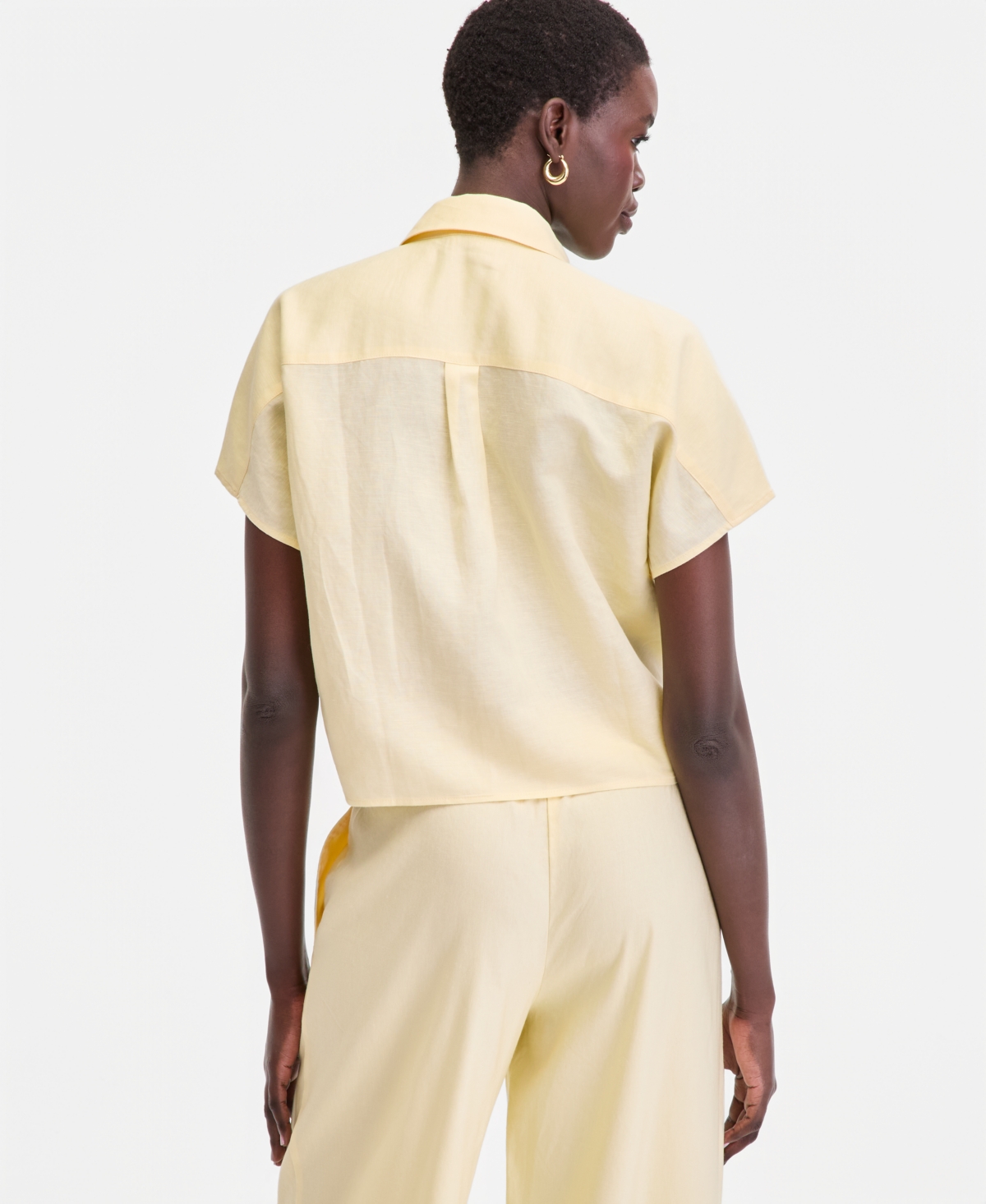 I.n.c. International Concepts Women's Tie-Front Blouse, Exclusively at Macy's