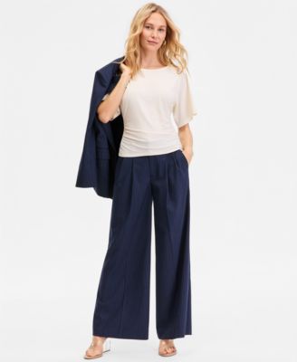 Women's Ruched-Waist Short-Sleeve T-Shirt