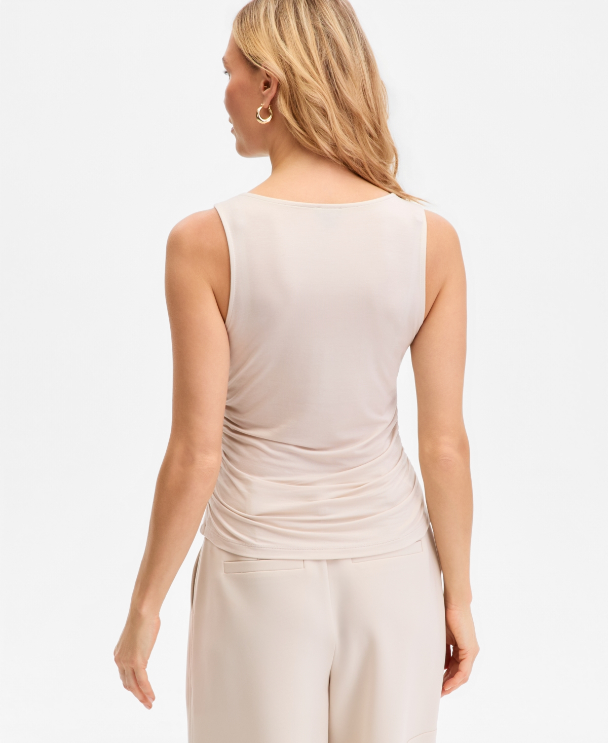 I.n.c. International Concepts Women's Luxe-Layering Jersey Ruched Tank, Macy's Exclusive