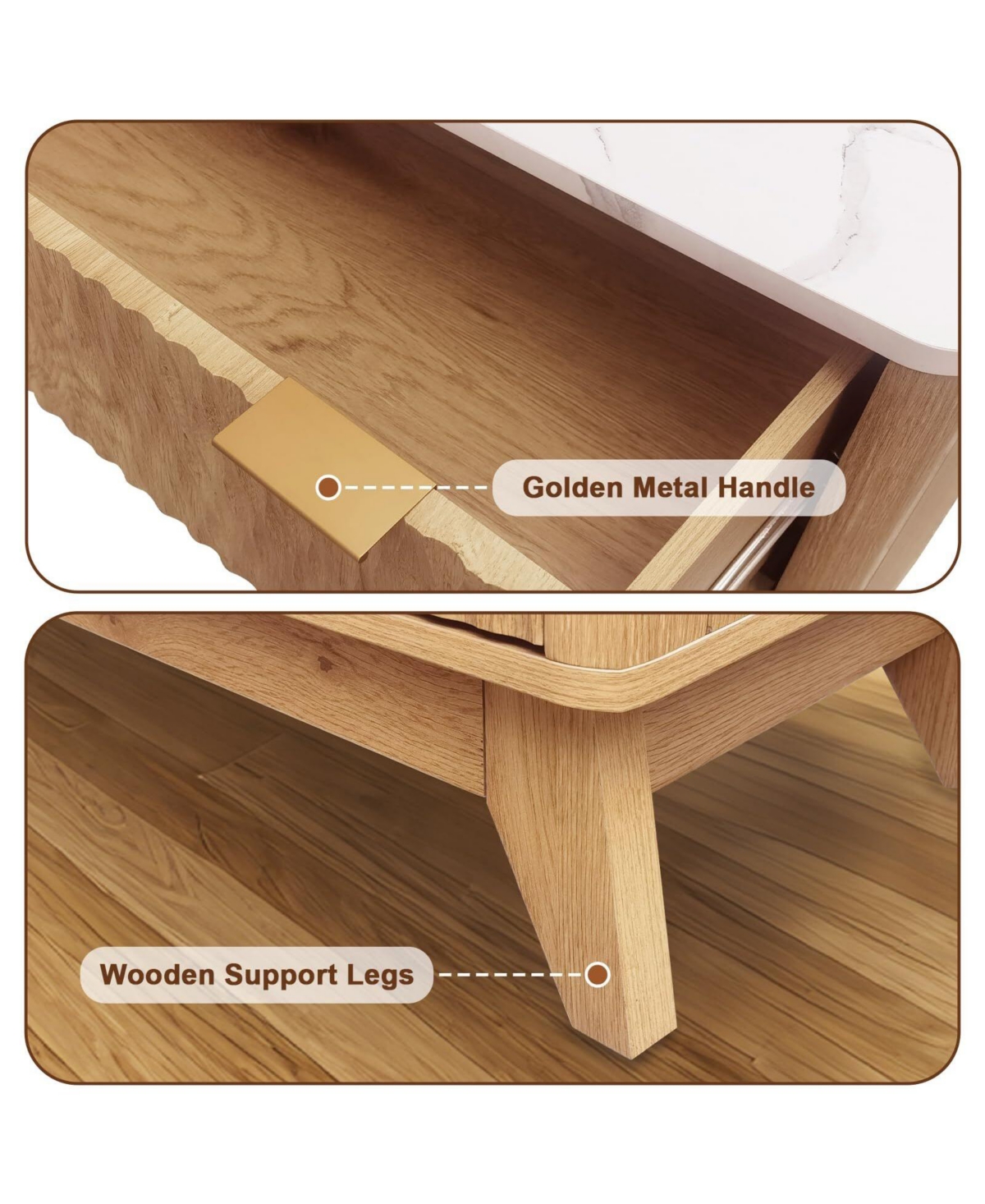 Gaomon Fluted Dresser for Bedroom, Modern 6 Drawer