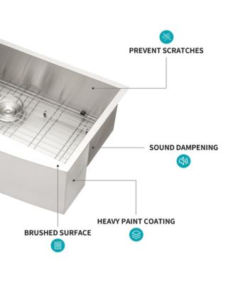 36"x20"x9" Stainless Steel Farmhouse Apron Front Kitchen Sink
