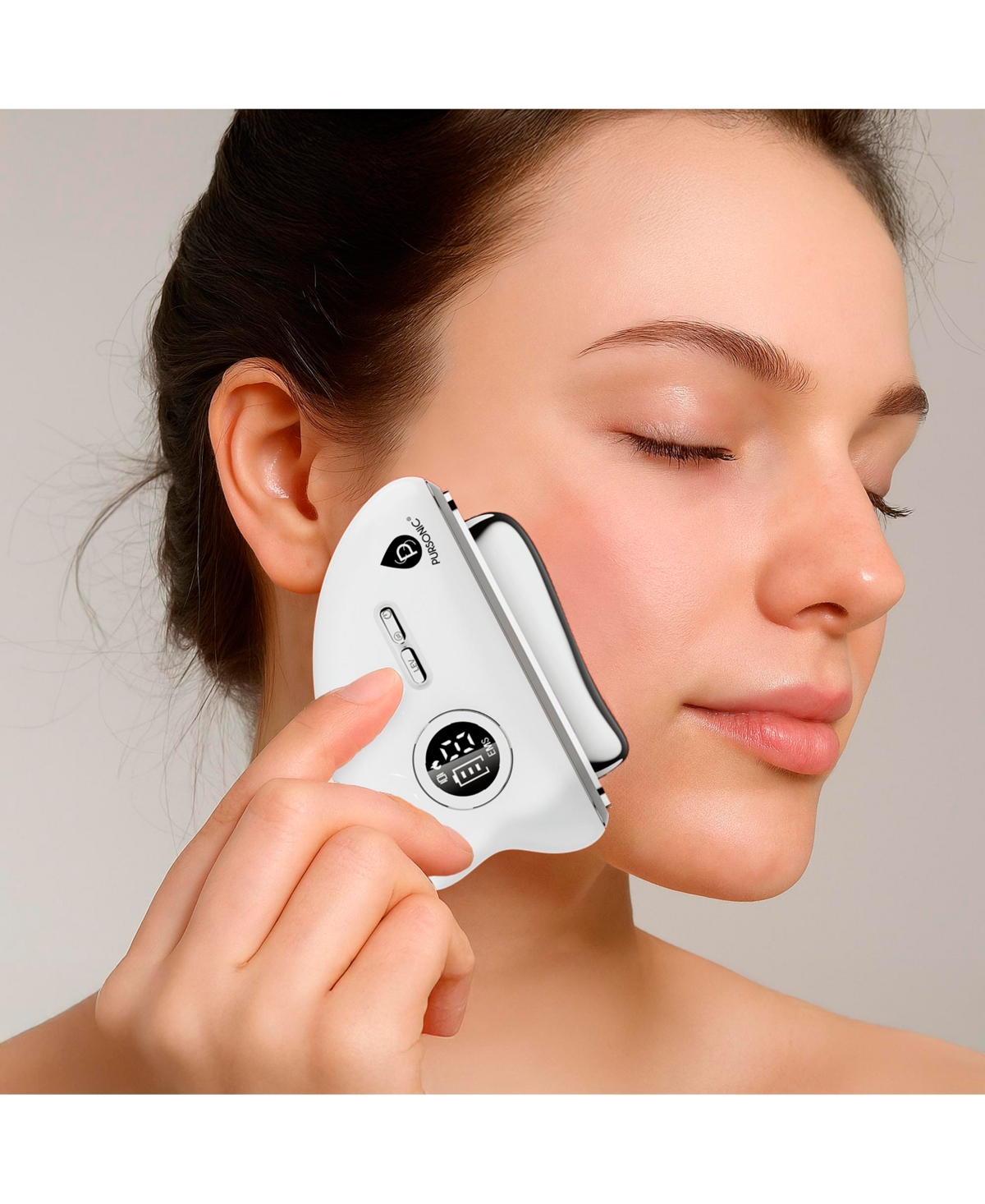 Pursonic Radiance Renewal Set – Light Gua Sha Tool, Vitamin C Serum & Cooling Ice Roller