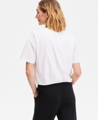 Women's Cotton Bubble-Hem T-Shirt