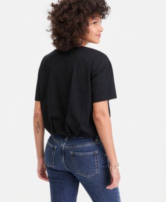 Women's Cotton Bubble-Hem T-Shirt