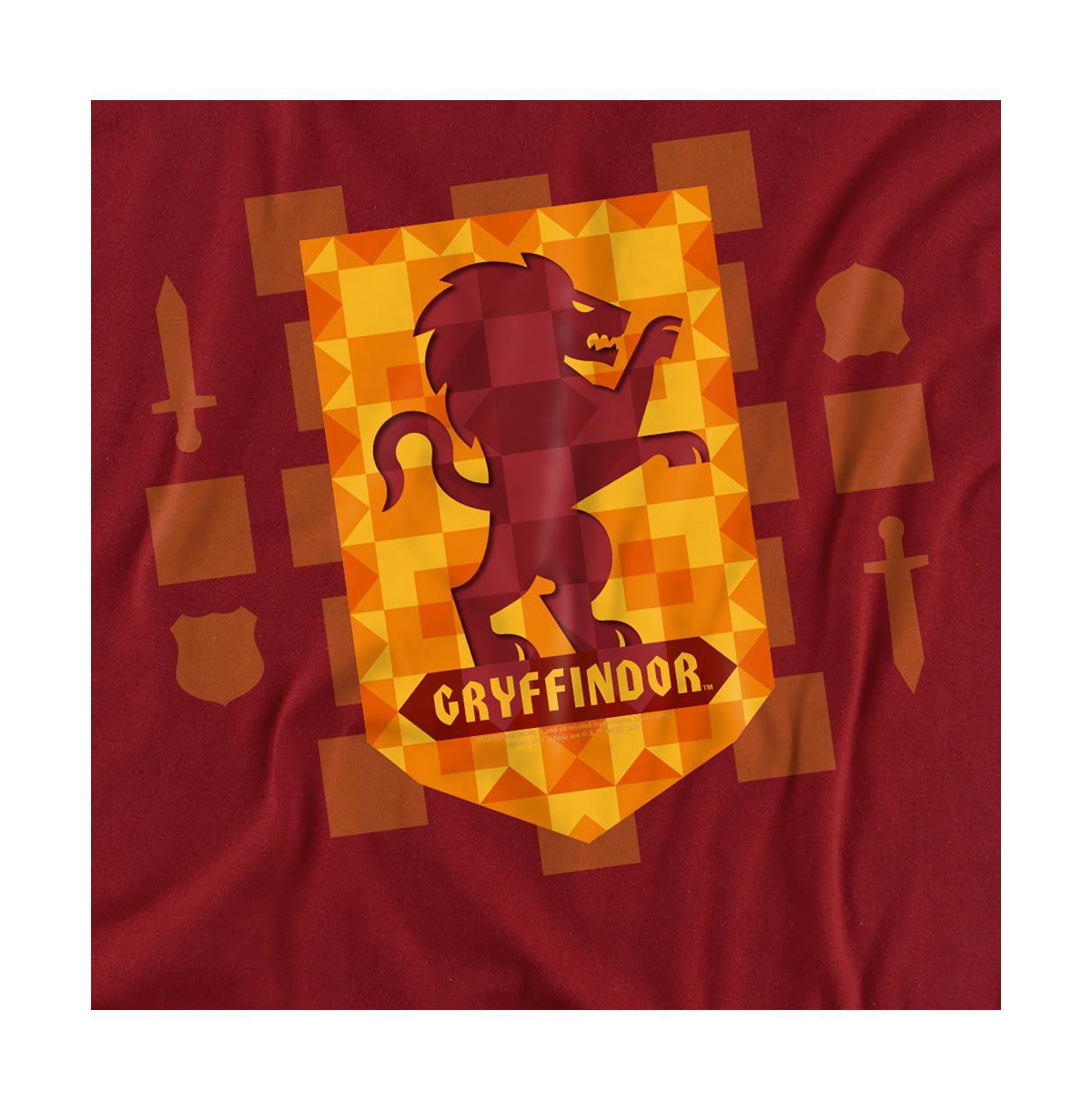 Harry Potter Men's Abstract Gryffindor House Shield T Shirt