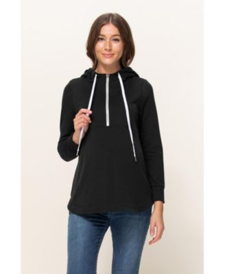 Maternity Half Zip Hoodie