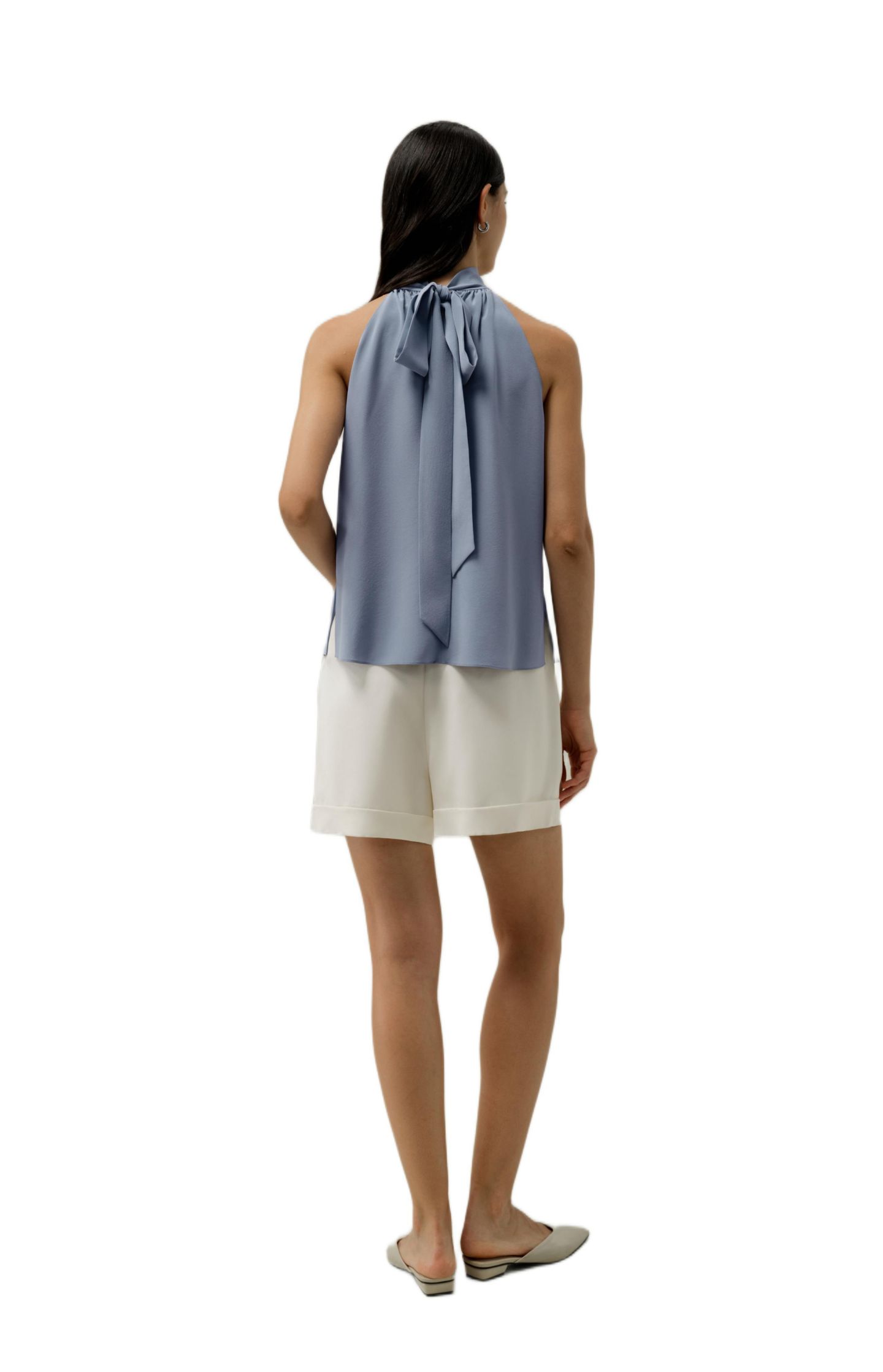 Женский топ LILYSILK Halter Neck, цвет: Синий — фото 3