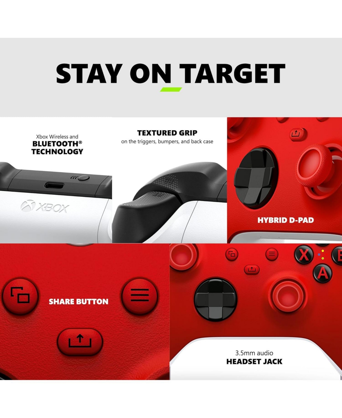 Xbox Wireless Controller for Xbox Series X|S, Xbox One, Windows Pc, Android, and iOS - Pulse Red