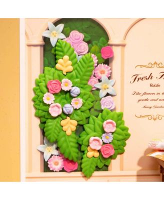 3D Puzzles DIY Miniature Dollhouse Fresh Flower Shop Flower Shop Building Set Toys Playset Decorative Ornaments