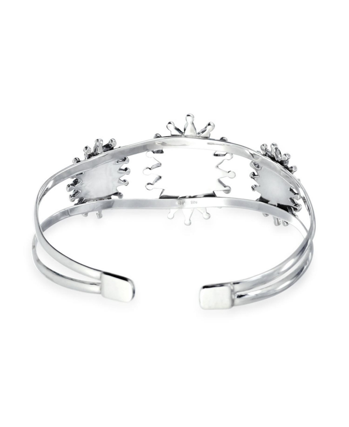 Bling Jewelry Western Navajo Style Red Blue Turquoise Conoch Flower Blossom Wide Cuff Bracelet .925 Sterling Silver