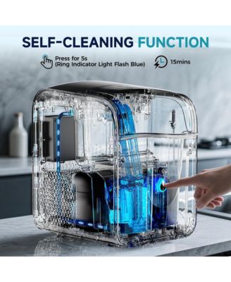 35-lb Ice Per day Nugget/Pebble Ice Maker with Auto-Cleaning and Ice Storage in Black