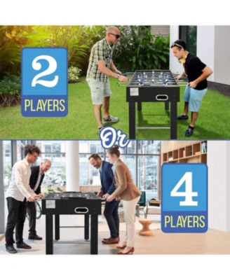 48” Competition Foosball Table – Height Adjustable Arcade Soccer Game with Cup Holders & 2 Balls for Home, Game Room