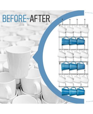 Small 6-Tier Metal Mug Rack Organizer - for Home, Kitchen & Bar, Coffee Station (Holds 21)