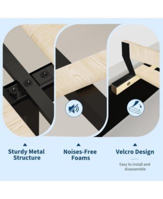 Twin Velvet Daybed with Headboard, Corner Sofa Bed Frame with Guardrails, Upholstered Bed for Bedroom