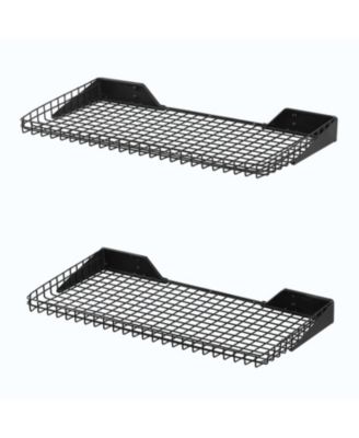 Garage Wall Shelves  24"x12", Black, 2 Pack
