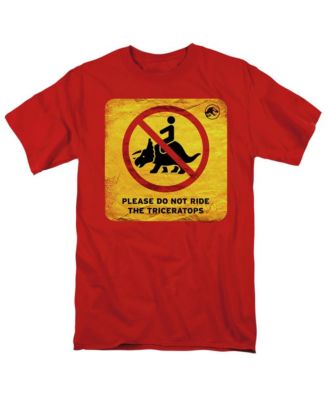 Big & Tall Jurassic World Don't Ride Sign T Shirt