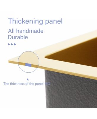 30x21x10inch Gold Farmhouse Kitchen Sink Stainless Steel Apron Front 16 Gauge