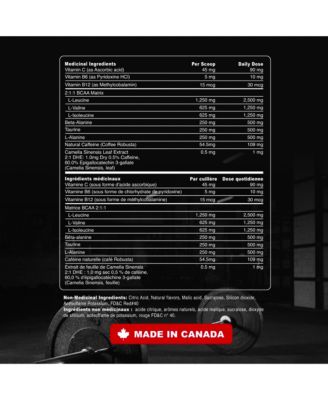 BCAAs Amino Acids Powder - Rehydrating BCAA Powder Post Workout Recovery Drink with Natural Caffeine - Fruit Punch