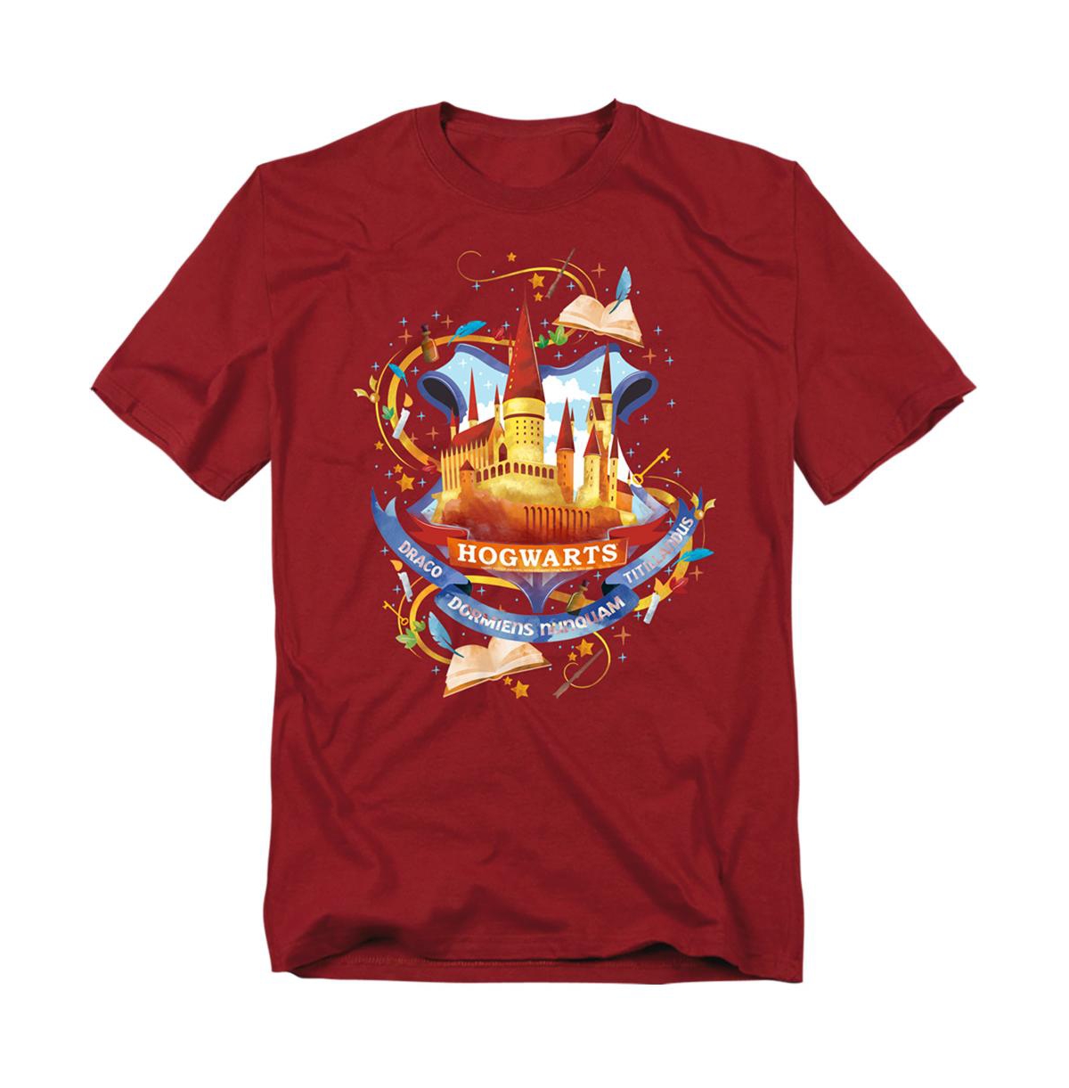 Harry Potter Big & Tall Watercolor Hogwarts Crest T Shirt