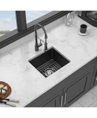 17.71x15.74x9 Inch Granite Composite Quartz Undermount Kitchen Sink