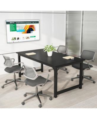 63” Executive Desk, Large Office Computer Desk with Thicken Frame, Modern Simple Workstation Business Furniture