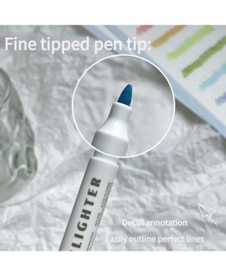 5-Pcs Warm and Elegant Color Series Double-Ended Highlighter Set, Student Marking Pen, Color Handbook Pen for Card Making and Highlighting