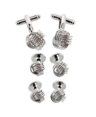 Men's Kenneth Knot Formal Set (2 Cuffs + 4 Studs)