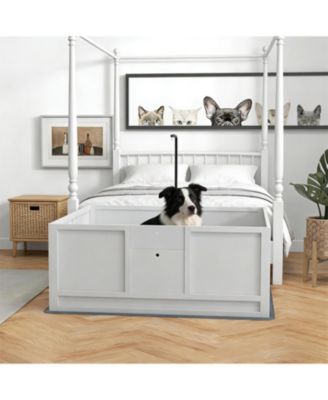 48.8 in. W Spacious Whelping Box for Dogs in White