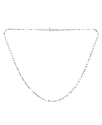 Classic Thin Lightweight 1.5MM Solid Figaro Link Chain Necklace .925 Sterling Silver 24 Inch