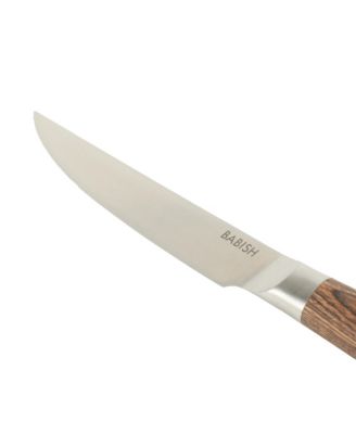 4-Piece 1.4116 German Stainless Steel Steak Knife Set with Dark Pakka Wood Handles Full-Tang Steak Knives for Dining & Everyday Table Use