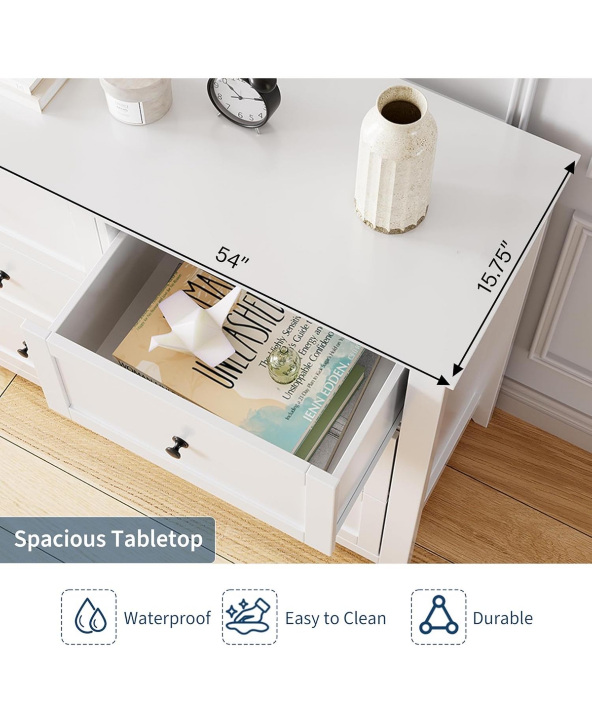 gaomon 6 Drawer Dresser for Bedroom, Modern Wood Storage Cabinet Living Room, Closet or Entryway