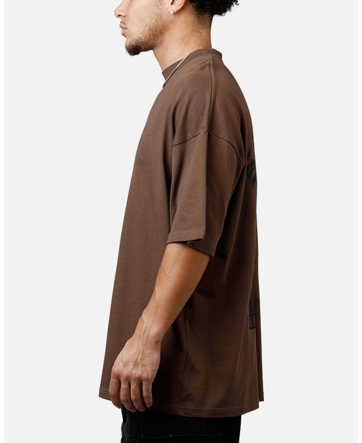 Saint Morta Men's Virtues Mock Neck T-Shirt Brown