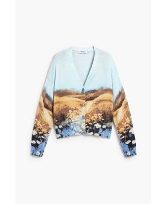 Women's landscape cardigan sweater