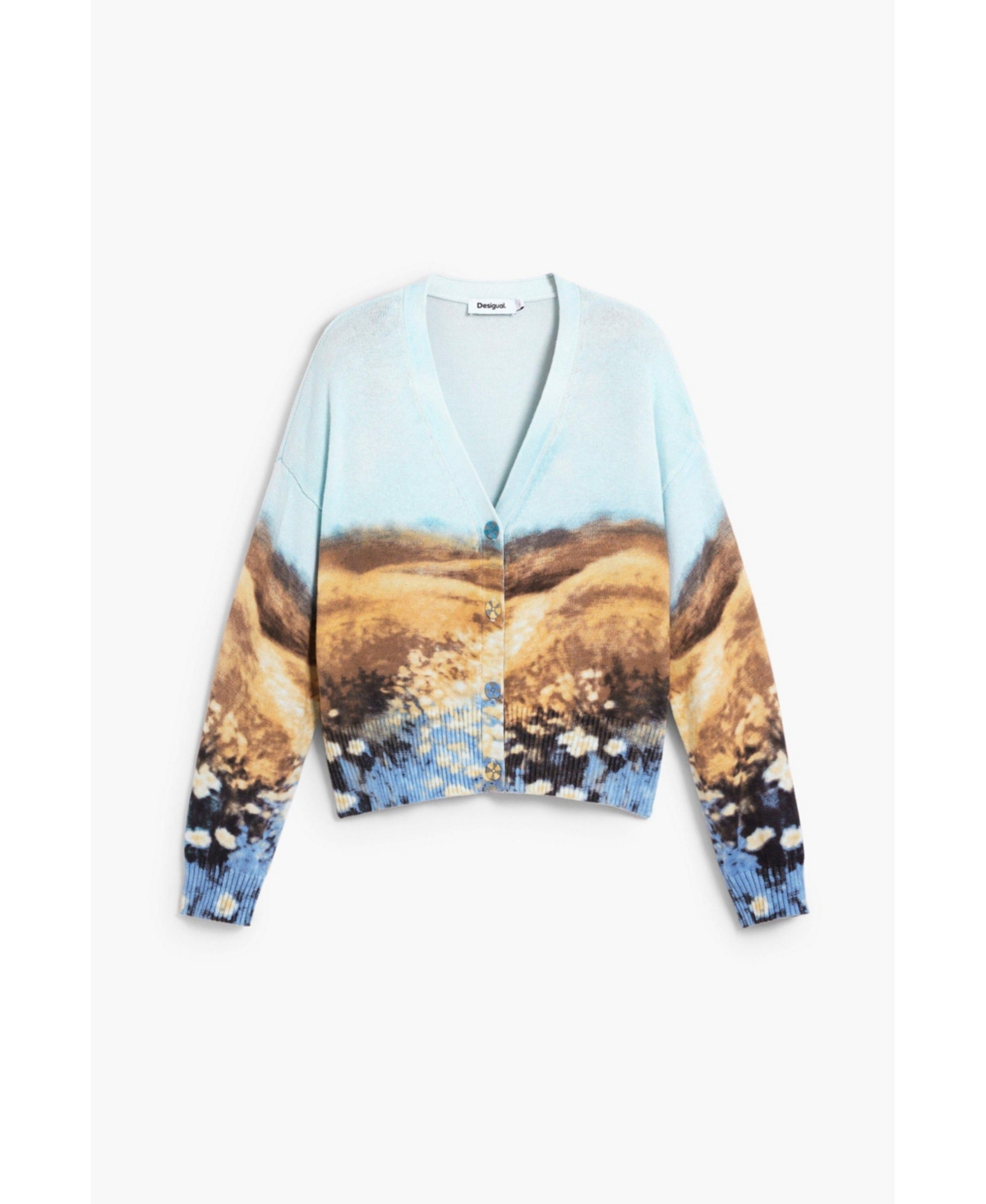 Desigual Women's landscape cardigan sweater